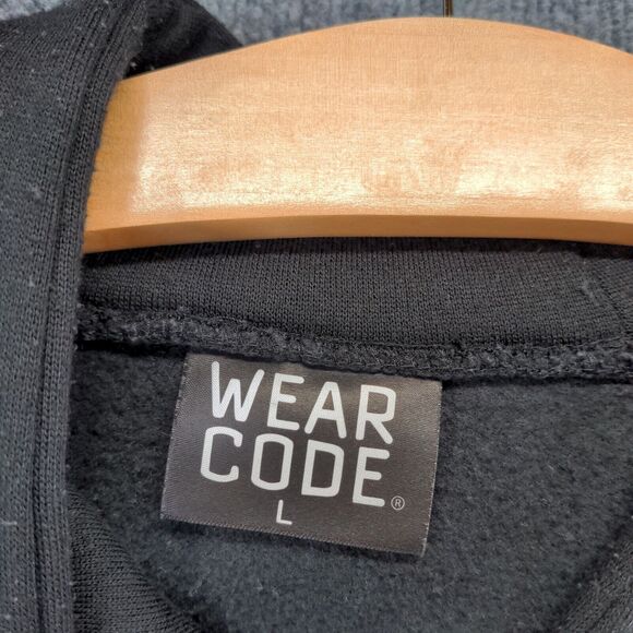 Wear Code Snoopy Chill Check Trim Cropped Hoodie Sweatshirt Womens Large Black - Picture 9 of 12